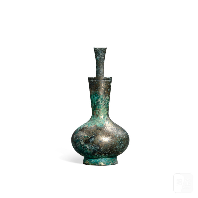 A rare bronze arrow vase, touhu, Southern and Northern Dynasties | 南北朝 響銅投壺 - 图2